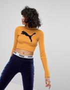 Puma X Fenty Knitted Turtleneck Sweater In Mustard - Yellow