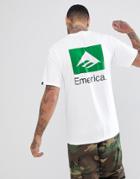 Emerica T-shirt With Back Print In White - White