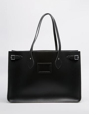 The Cambridge Satchel Company Leather East West Tote Bag - Black
