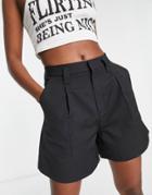 Urban Revivo Relaxed Tailored Shorts In Black