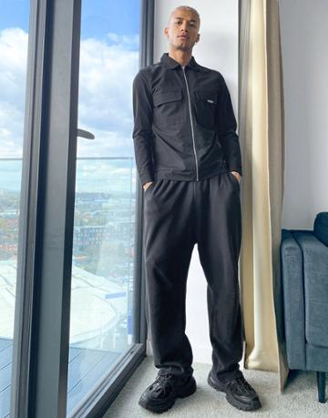 Mauvais Cargo Shacket In Black