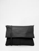 Asos Unlined Soft Leather Cross Body Bag - Black