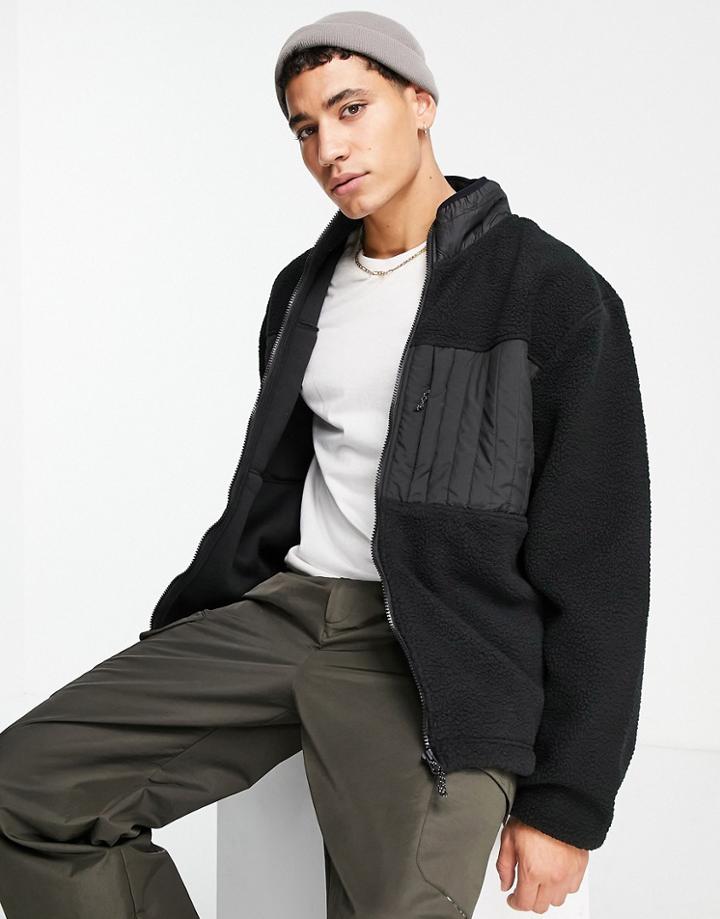 Rains Fleece Jacket In Black