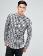 Only & Sons Shirt In Slim Fit Gingham Check - Beige