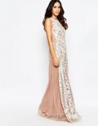 A Star Is Born Maxi Dress With Sheer Detail - White