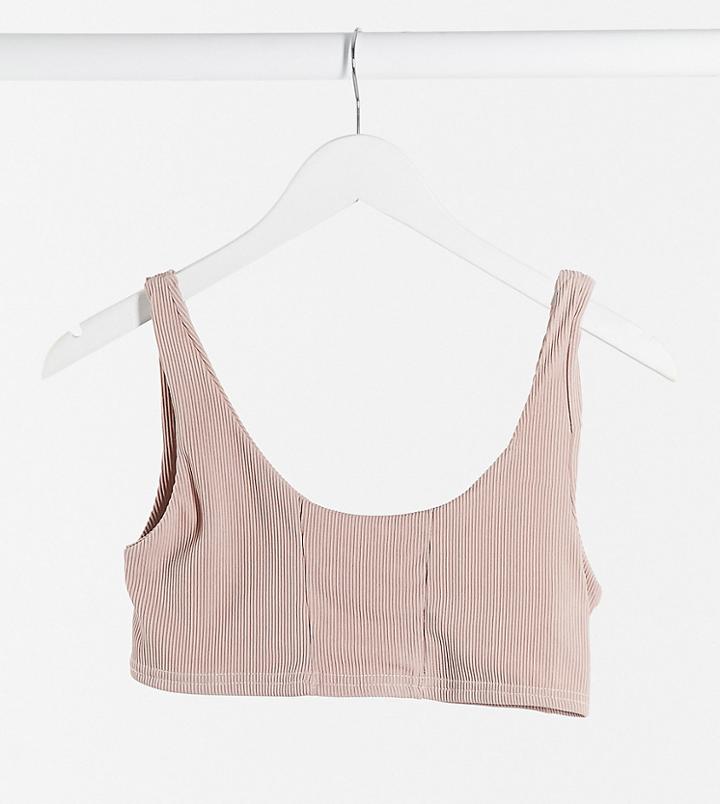 Club L London Maternity Crop Top Two-piece In Cream-white