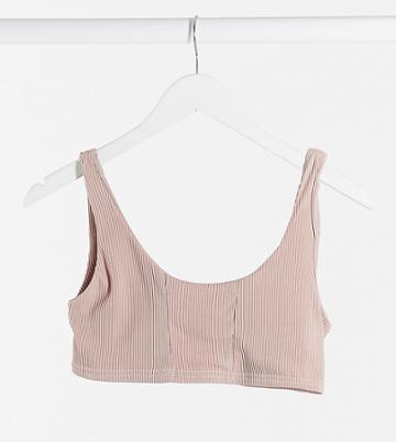 Club L London Maternity Crop Top Two-piece In Cream-white