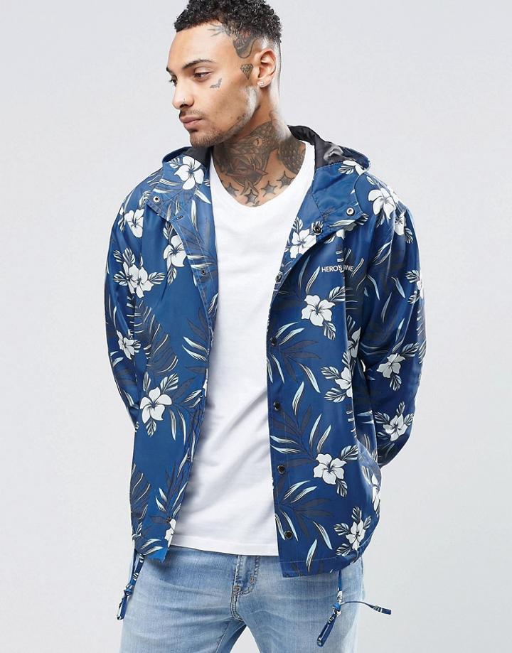 Hero's Heroine Floral Coach Jacket - Gray