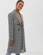 Miss Selfridge Tailored Coat In Check - Multi