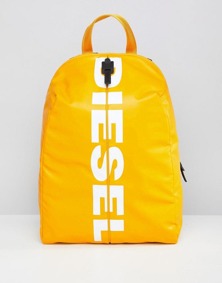 Diesel F-bold Logo Backpack - Yellow