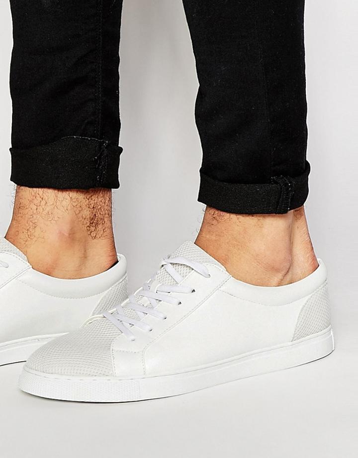 Asos Sneakers In White With Chunky Sole - White