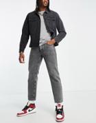 Asos Design Regular Fit Jean In Washed Black