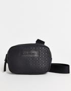 Calvn Klein Monogram Print Harness Bag In Black