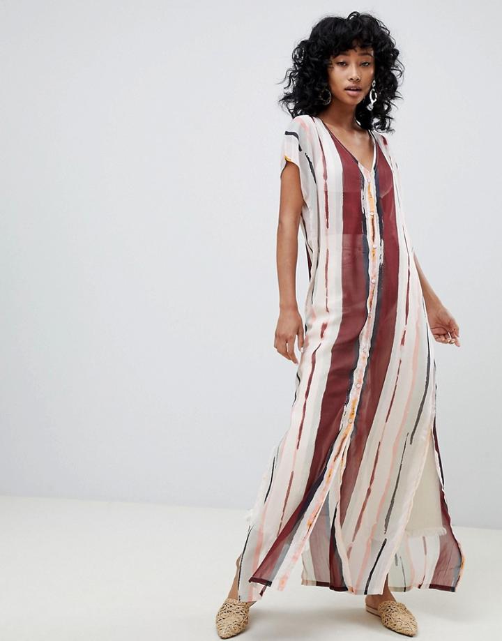 Ichi Longline Sheet Printed Blouse - Multi