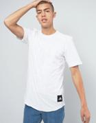 Adidas Originals T-shirt With Curved Hem B47250 - White