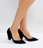 Asos Sulphur Wide Fit Pointed Heels-black