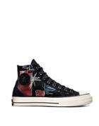 Converse X Basquiat Chuck 70 Hi Canvas Sneakers In Black/multi