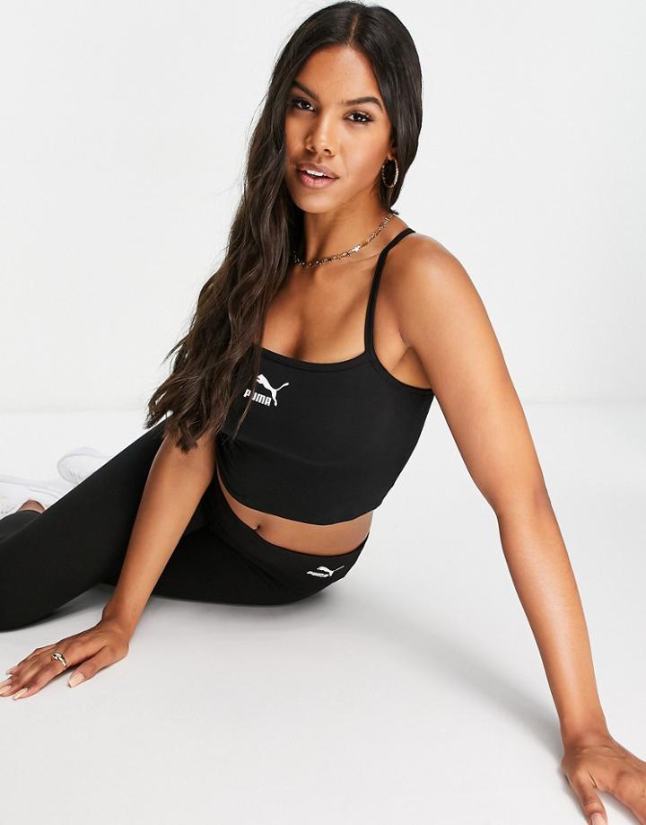 Puma Classics Strappy Tank Top In Black