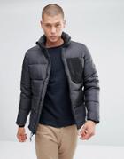 Penfield Hanlon Down Quilted Jacket Ripstop In Black - Black