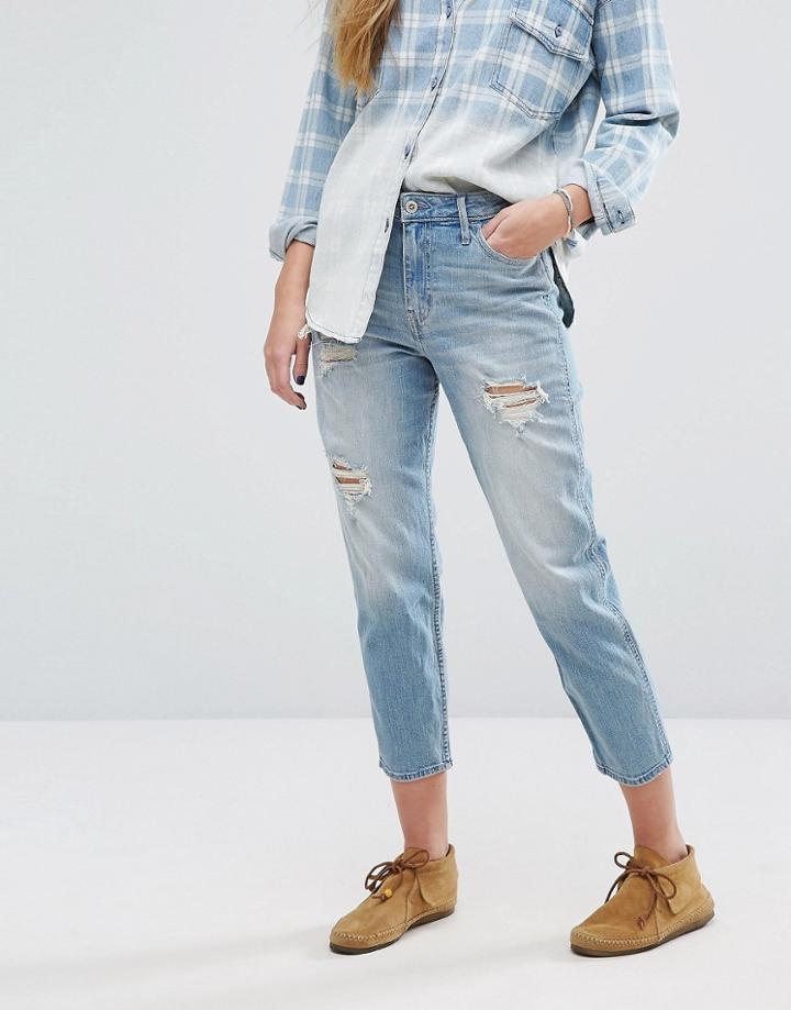 Hollister High Rise Girlfriend Jeans - Blue