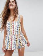 Asos Smock Cami In Cotton In Floral - Multi