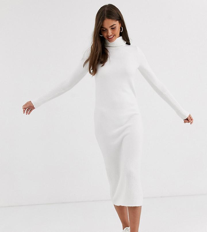 Micha Lounge Turtleneck Column Knitted Dress-cream