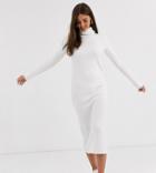 Micha Lounge Turtleneck Column Knitted Dress-cream