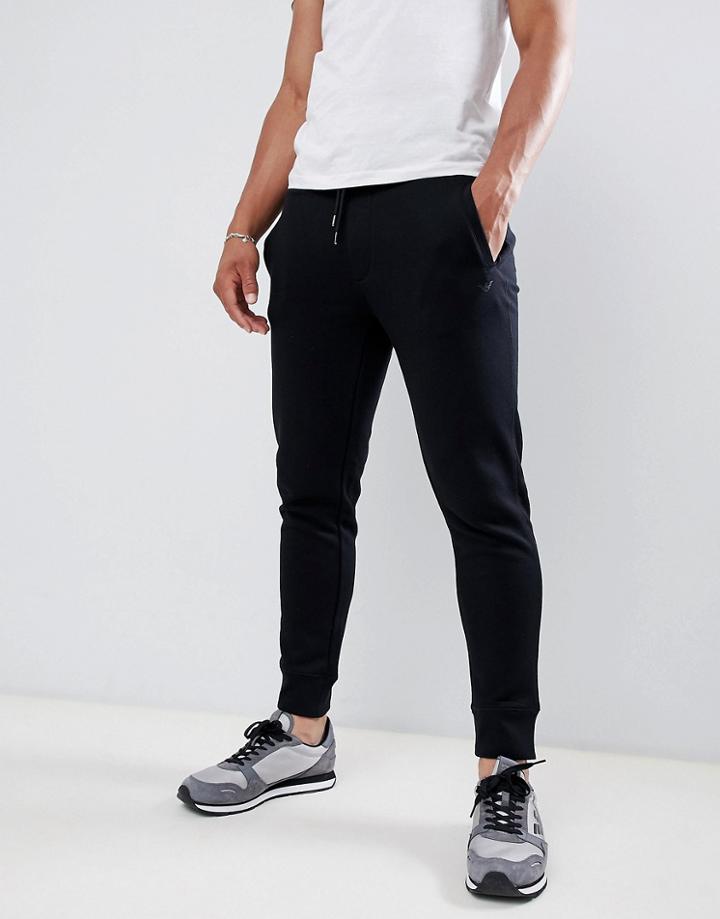 Emporio Armani Logo Sweat Joggers In Black Suit 1 - Black