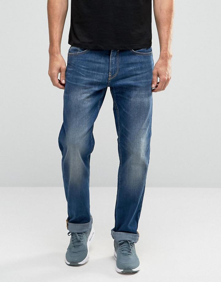 Blend Jeans Rock Straight Fit In Stonewash - Blue