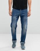 Blend Jeans Rock Straight Fit In Stonewash - Blue
