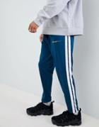 Mennace Skinny Joggers With Taping In Teal - Green