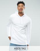 Asos Tall Longline Hoodie In White - White