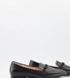 Raid Wide Fit Artie Loafers With Color Drenched Trim In Black