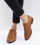 Asos Design Manic Flat Brogues-tan