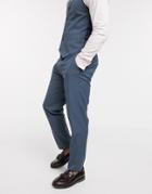 Asos Design Wedding Slim Suit Pants In Teal-blues