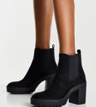 Miss Selfridge Wide Fit Alexia Black Mid Ankle Boot