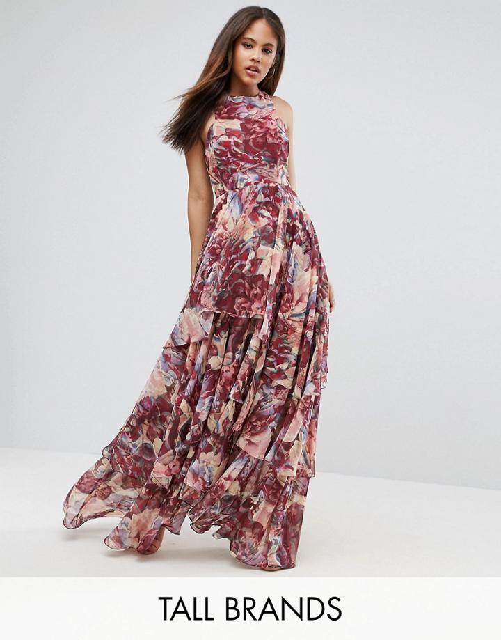 Y.a.s Studio Tall Glazed All Over Printed Maxi Dress - Multi