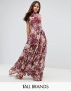 Y.a.s Studio Tall Glazed All Over Printed Maxi Dress - Multi