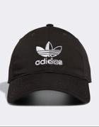 Adidas Originals Split Trefoil Relaxed Cap In Black