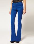 Motel Chantel Flared Denim Jeans - Red