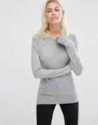 Selected Costa Long Sleeve Sweater In Gray - Gray