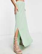Na-kd X Ida Zeile Midi Skirt In Green - Part Of A Set