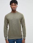 Esprit Crew Neck Sweat With Raglan Sleeve - Green