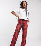 Collusion Tie Dye Printed Flares-multi