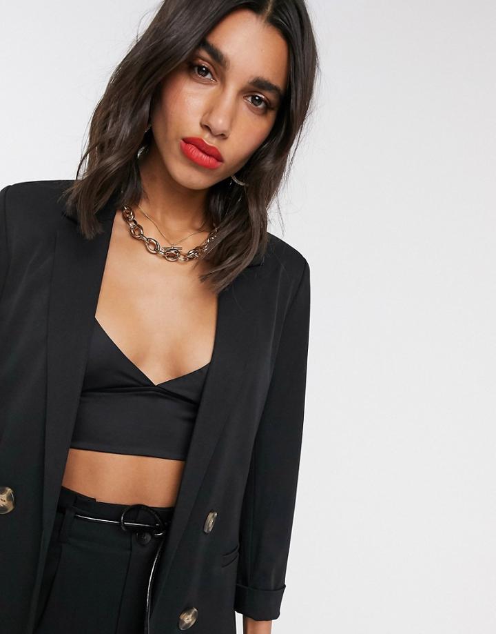 Stradivarius Blazer In Black