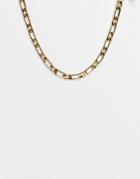 Topshop Mixed Wide Link Chain Necklace In Gold