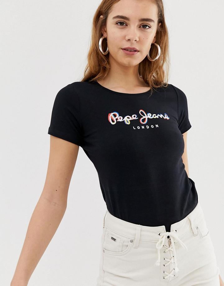 Pepe Jeans Aeryn Logo T-shirt - Black