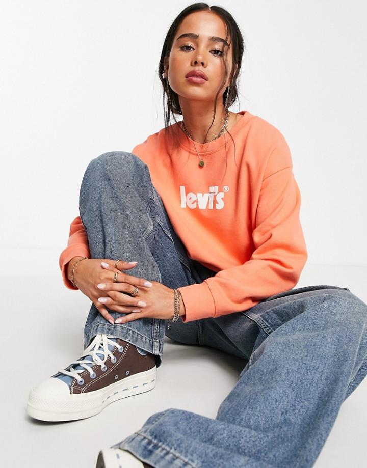 Levi's Graphic Standard Sweatshirt In Peach-orange