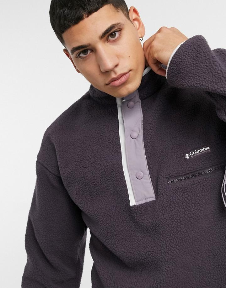 Columbia Helvetia Half Snap Fleece In Purple