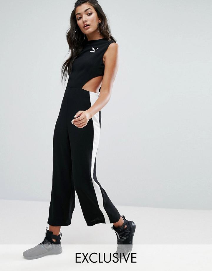 Puma Exclusive To Asos T7 Bow Back Jumpsuit - Black